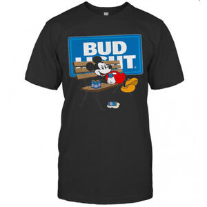 Mickey Mouse Drinking Bud Light T-Shirt